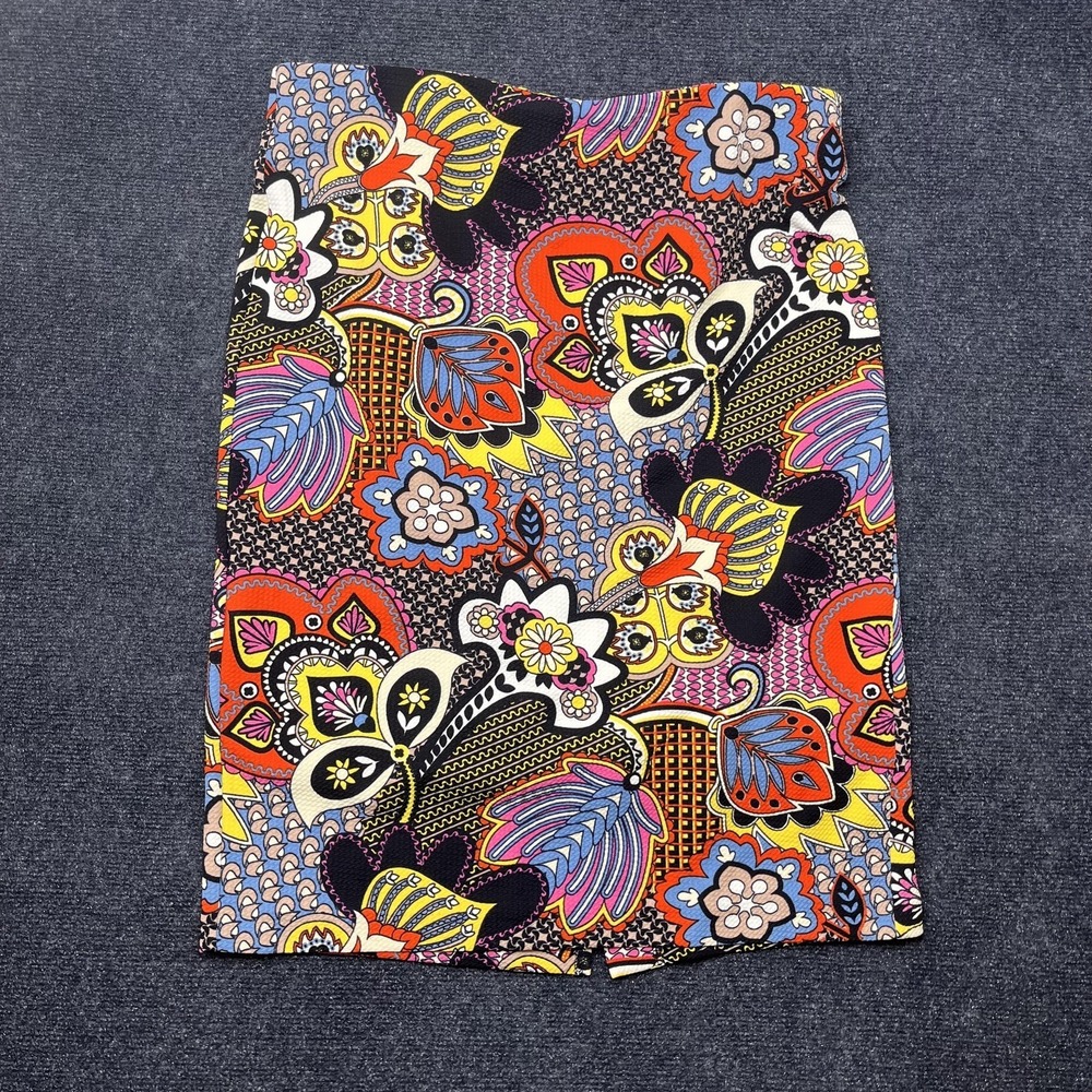 Eci‎ NEW YORK Skirt Womens XL Multicolor Paisley Short Pencil Straight Vietnam